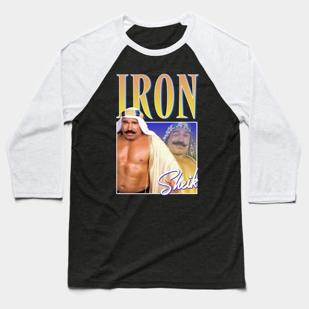 The Iron Sheik Baseball T-Shirt by Zachariya420